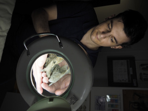 James and fossil Photo Erich Fitzgerald